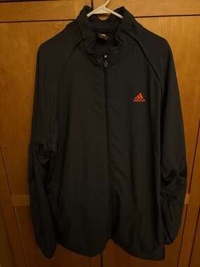 Adidas Climacool Mesh Back Full Zip Training Jacket 2XT Black Orange
